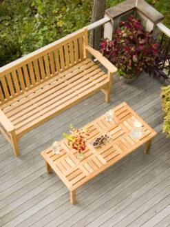 Basketweave Rectangular Table, Large