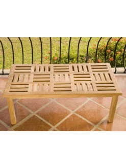 Basketweave Rectangular Table, Large 7 Basketweave Rectangular Table, Large -Outdoor Zone 36351 005v 1 basketweave teak coffee tables