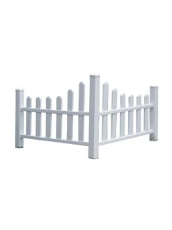 Country Corner Vinyl Picket Fence 5 Country Corner Vinyl Picket Fence -Outdoor Zone 8593637 02v