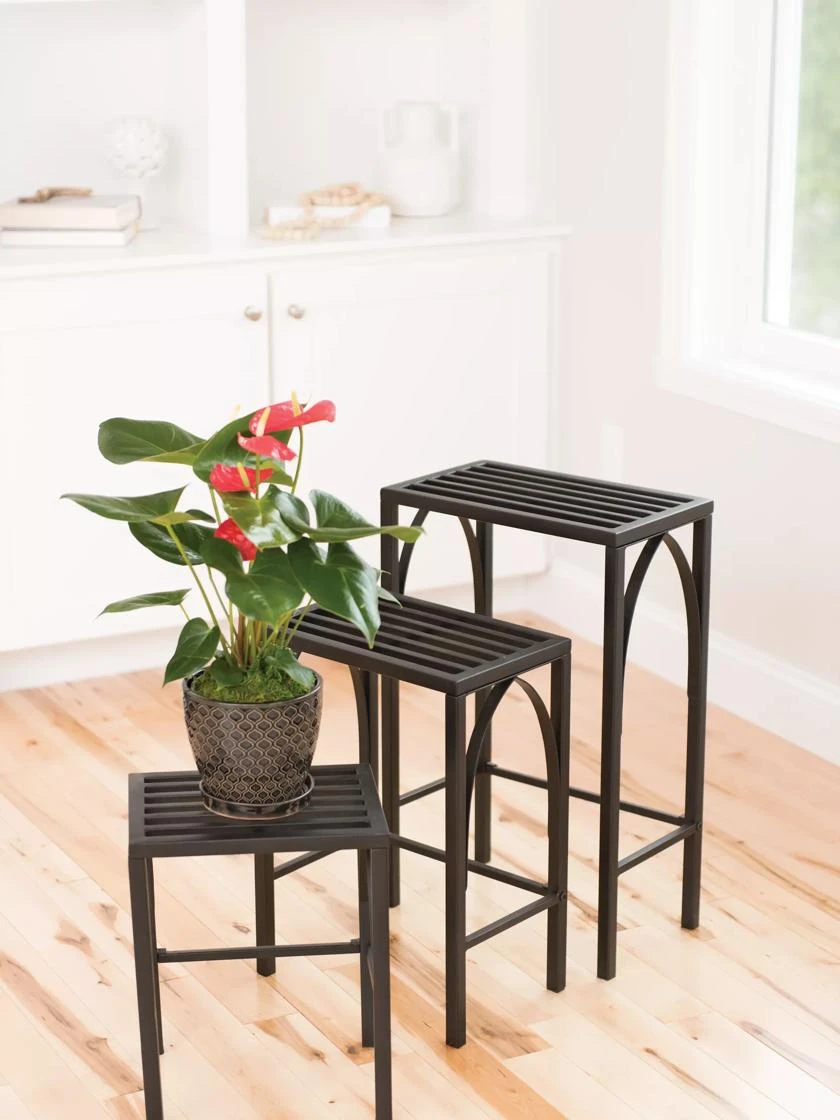 Gothic Arch Nesting Plant Stands, Set Of 3 3 Gothic Arch Nesting Plant Stands, Set Of 3 - Image 3