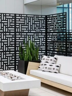 Veradek 3-Panel Privacy Screen Set, Blocks 10 Veradek 3-Panel Privacy Screen Set, Blocks -Outdoor Zone 8599185 09V tif