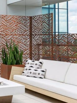 Veradek 2-Panel Privacy Screen Set, Flowleaf -Outdoor Zone 8599212 06V tif