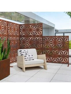 Veradek 2-Panel Privacy Screen Set, Star -Outdoor Zone 8599214 05v