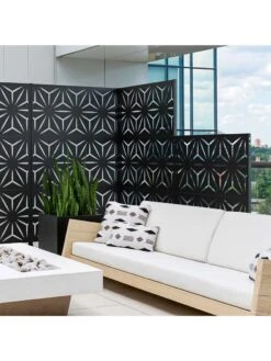 Veradek 2-Panel Privacy Screen Set, Star -Outdoor Zone 8599214 10v