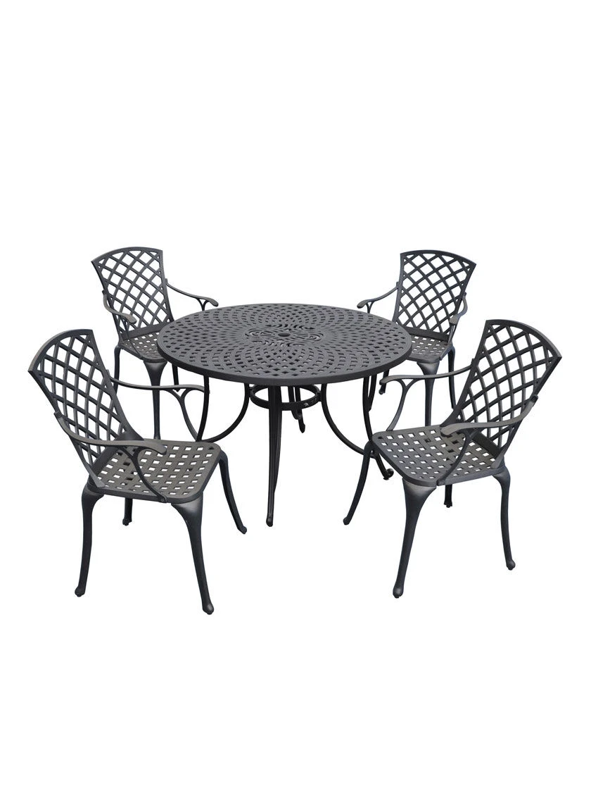 Crosley Sedona Five-Piece Outdoor Dining Set With High Back Armchairs 3 Crosley Sedona Five-Piece Outdoor Dining Set With High Back Armchairs - Image 3
