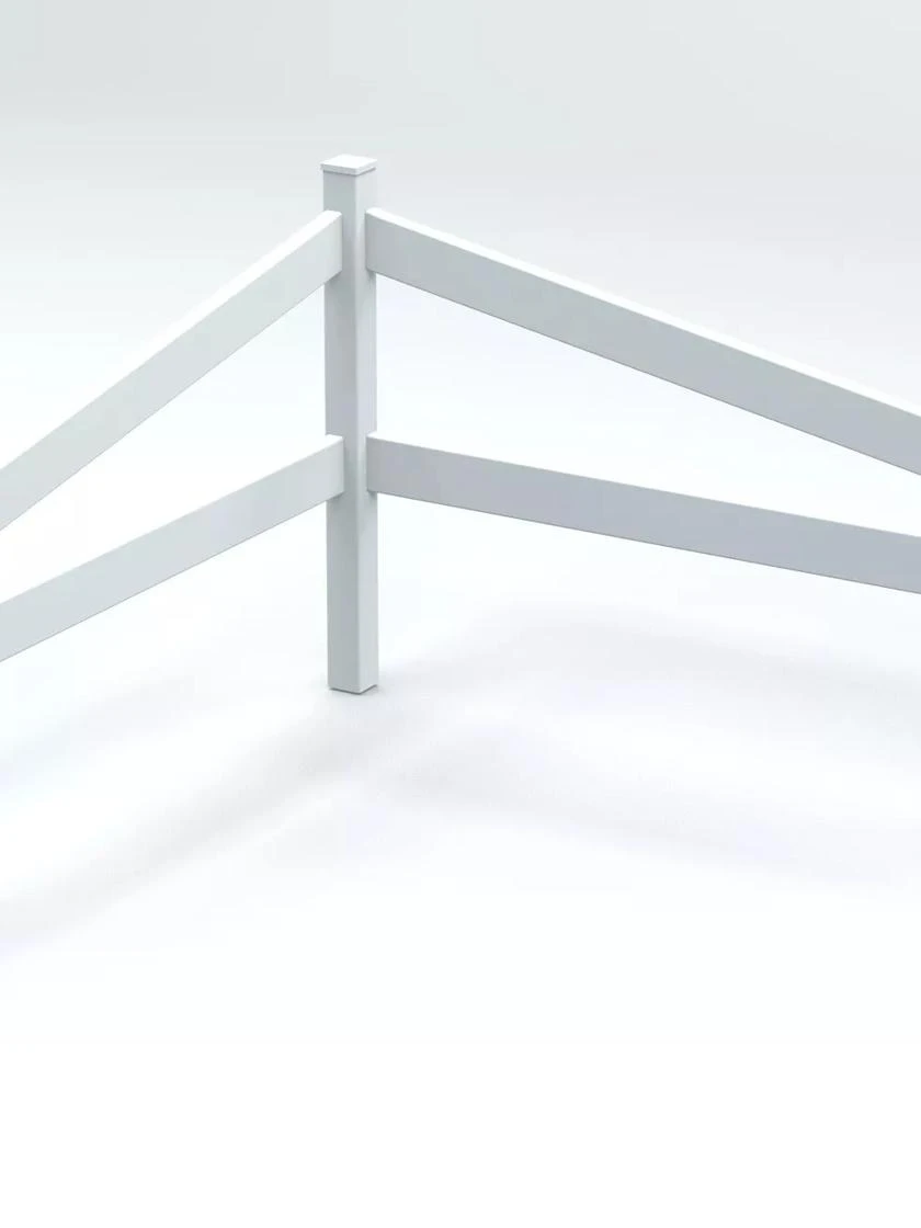 Split Rail Corner Vinyl Fence 2 Split Rail Corner Vinyl Fence - Image 2