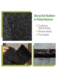 Recycled Rubber Mulch Edging, 12’ X 6” -Outdoor Zone 8599854 material GSC