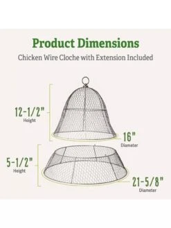 Chicken Wire Cloche With Extension -Outdoor Zone 8600116 1