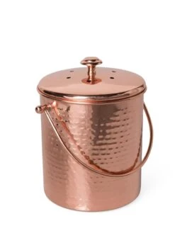 Hammered Copper Compost Pail -Outdoor Zone 8600224 19320 tif