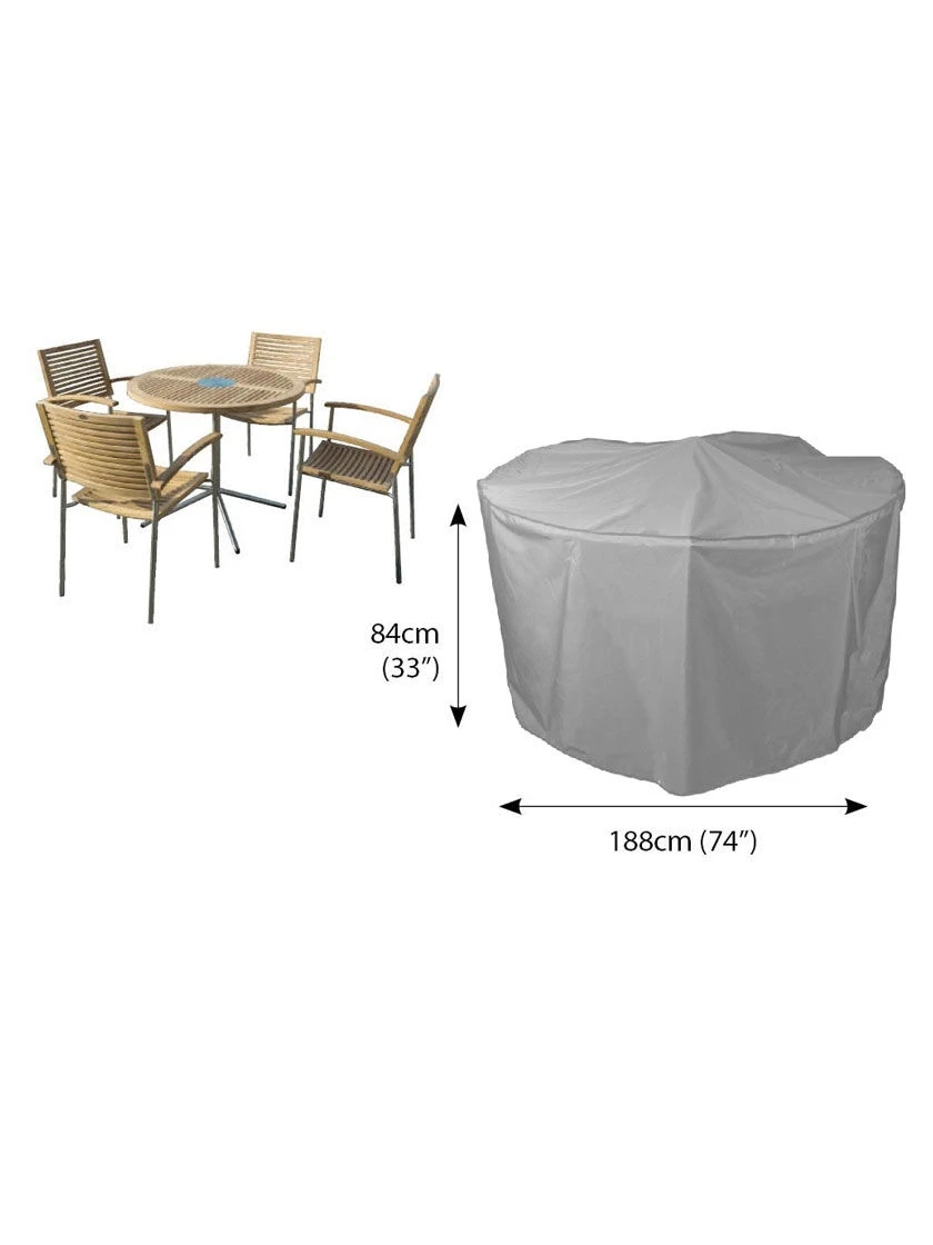 Bosmere Patio Set Waterproof Round Cover, 74" 2 Bosmere Patio Set Waterproof Round Cover, 74" - Image 2