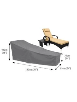Bosmere Chaise/Steamer Chair Waterproof Cover -Outdoor Zone 8608854 03v