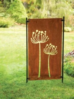 Queen Anne's Lace Corten Steel Screen 6 Queen Anne's Lace Corten Steel Screen -Outdoor Zone 8609526 00526 tif