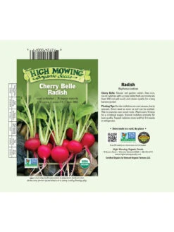 Cherry Belle Radish Organic Seeds -Outdoor Zone 8610352 01v