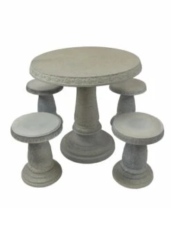 Patio Set, Round Table & 4 Stools -Outdoor Zone 8610576 05v 1