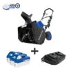 Snow Joe 24V-X2-SB18 48-Volt ION+ Cordless Snow Blower Kit | 18-Inch | W/ 2 X 4.0-Ah Batteries And Charger
