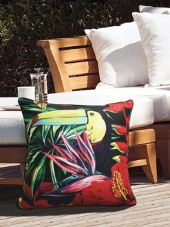 Outdoor Decor™ Floor Pillows, 24" X 24" -Outdoor Zone 8611118 105v trfl outdoor floor deco pillow 24x24 tropical flowers