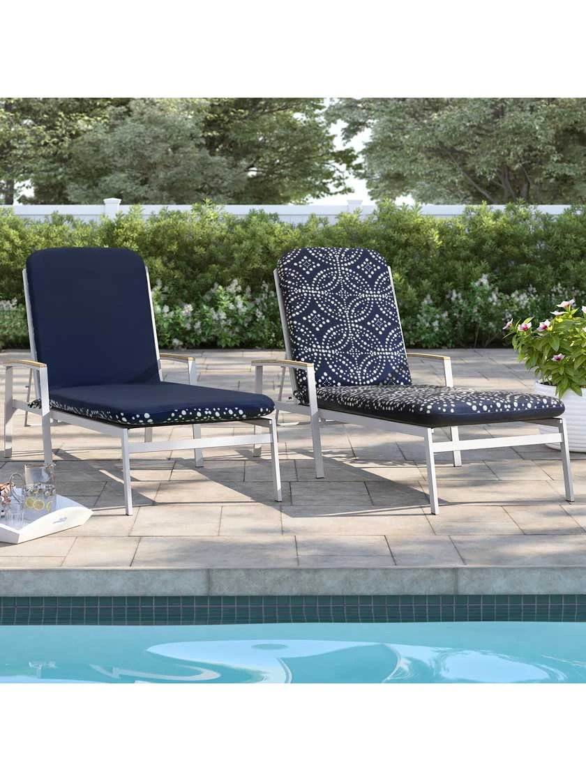 Outdoor Decor™ Chaise Lounge Cushions, 22" X 73" 2 Outdoor Decor™ Chaise Lounge Cushions, 22" X 73" - Image 2