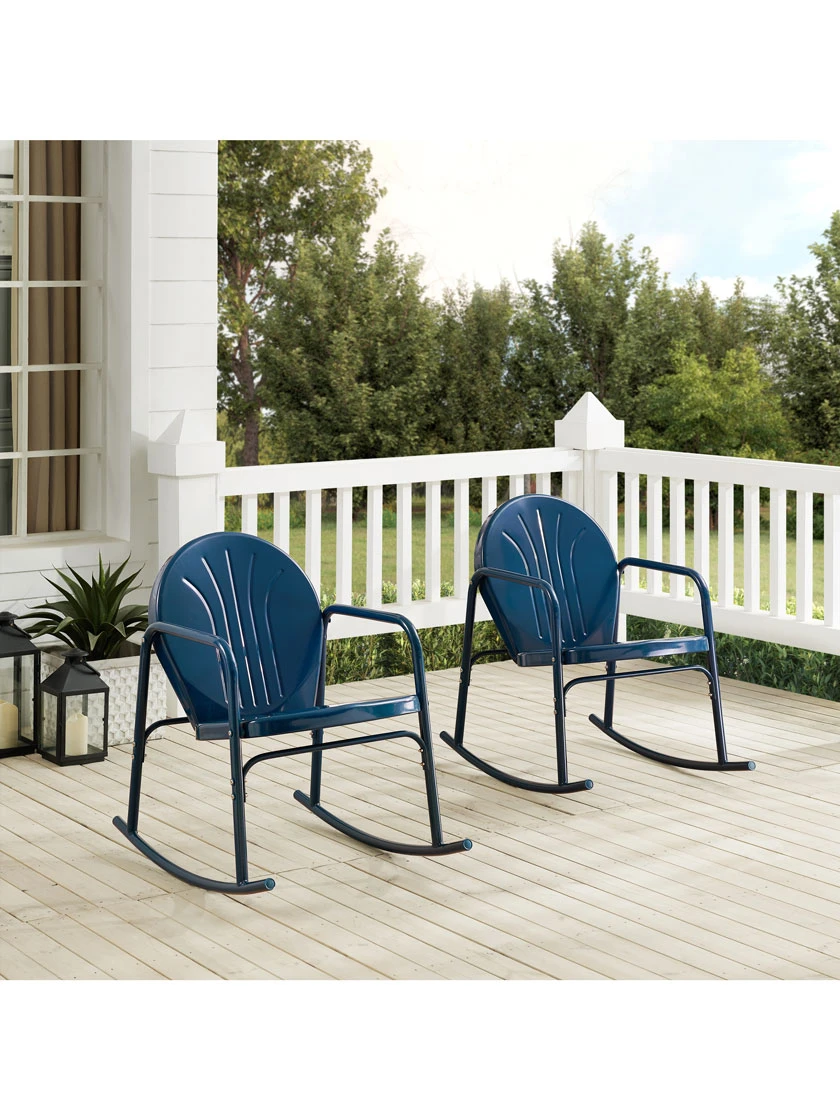 Crosley Griffith 2-piece Outdoor Rocking Chair Set 4 Crosley Griffith 2-piece Outdoor Rocking Chair Set - Image 4