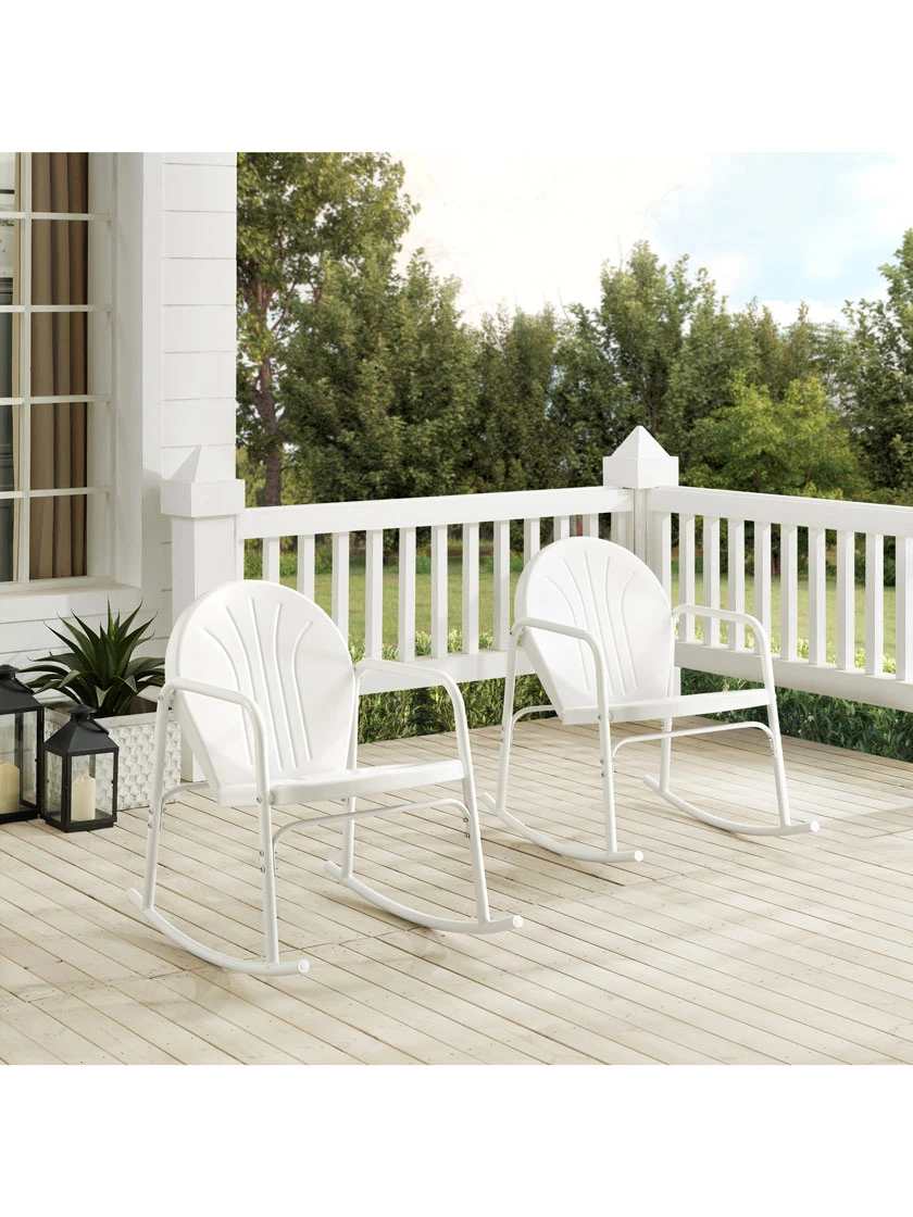 Crosley Griffith 2-piece Outdoor Rocking Chair Set 8 Crosley Griffith 2-piece Outdoor Rocking Chair Set - Image 8