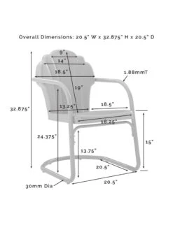 Crosley Tulip 5-piece Outdoor Dining Set -Outdoor Zone 8611578 08v