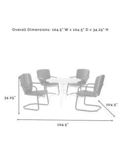 Crosley Ridgeland 5-piece Outdoor Dining Set 29 Crosley Ridgeland 5-piece Outdoor Dining Set -Outdoor Zone 8611579 06v