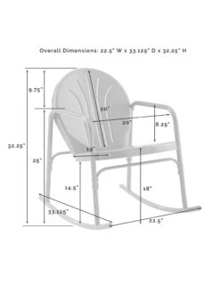 Crosley Griffith 3-piece Outdoor Rocking Chair Set -Outdoor Zone 8611588 09v