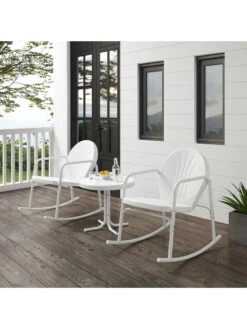 Crosley Griffith 3-piece Outdoor Rocking Chair Set -Outdoor Zone 8611588 wt 34v