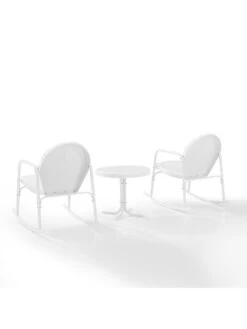Crosley Griffith 3-piece Outdoor Rocking Chair Set -Outdoor Zone 8611588 wt 40v