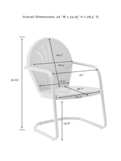 Crosley Griffith 3-piece Outdoor Bistro Set -Outdoor Zone 8611589 07v