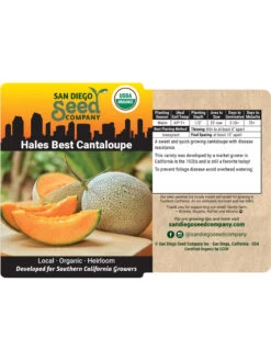Hales Best Cantaloupe Organic Seeds 5 Hales Best Cantaloupe Organic Seeds -Outdoor Zone 8611872 02v