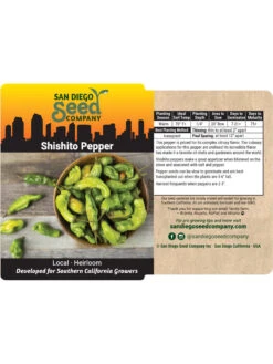 Shishito Pepper Organic Seeds 5 Shishito Pepper Organic Seeds -Outdoor Zone 8611910 02v