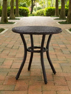Crosley Palm Harbor Outdoor Wicker Round Side Table -Outdoor Zone 8611949 01v palm harbor outdoor wicker round side table