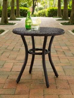 Crosley Palm Harbor Outdoor Wicker Round Side Table