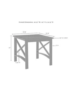 Crosley Kaplan Side Table 21 Crosley Kaplan Side Table -Outdoor Zone 8611953 08v