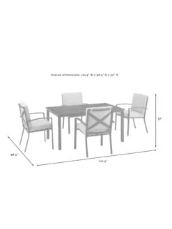 Crosley Kaplan Dining Set 23 Crosley Kaplan Dining Set -Outdoor Zone 8611954 09v