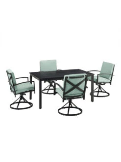 Crosley Kaplan 5Pc Outdoor Dining Set With Swivel Chairs 20 Crosley Kaplan 5Pc Outdoor Dining Set With Swivel Chairs -Outdoor Zone 8611955 03v