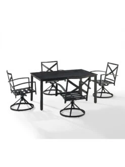 Crosley Kaplan 5Pc Outdoor Dining Set With Swivel Chairs 23 Crosley Kaplan 5Pc Outdoor Dining Set With Swivel Chairs -Outdoor Zone 8611955 08v