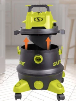 Sun Joe® 8-Gal 1200W 6.5 Pk HP Wet/Dry Shop Vac, HEPA,w/Cleaning Attachments -Outdoor Zone 8612522 07v