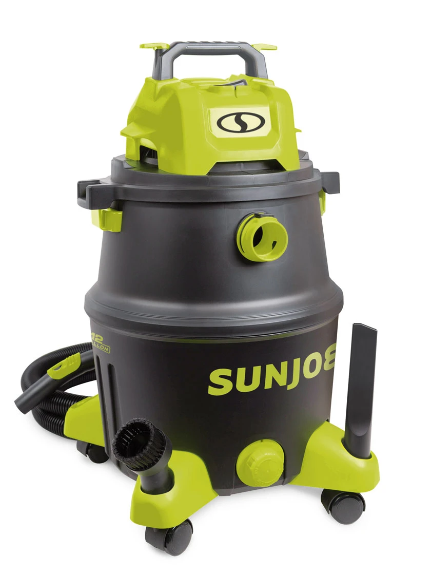 Sun Joe® 12-Gal 1200W 6.5 Pk HP Wet/Dry Shop Vac, HEPA Filtration, Wheeled W/Attachments 2 Sun Joe® 12-Gal 1200W 6.5 Pk HP Wet/Dry Shop Vac, HEPA Filtration, Wheeled W/Attachments - Image 2