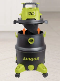 Sun Joe® 12-Gal 1200W 6.5 Pk HP Wet/Dry Shop Vac, HEPA Filtration, Wheeled W/Attachments 9 Sun Joe® 12-Gal 1200W 6.5 Pk HP Wet/Dry Shop Vac, HEPA Filtration, Wheeled W/Attachments -Outdoor Zone 8612523 06v