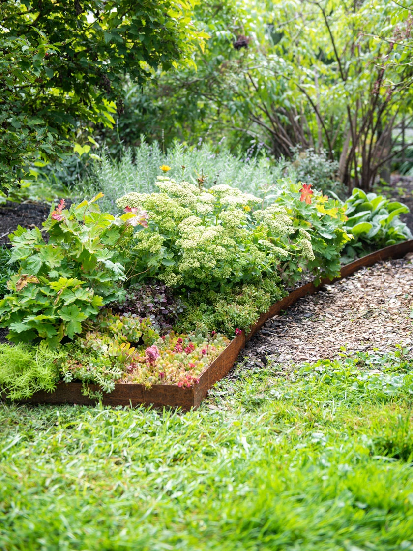 Corten Angle Landscape Edging 44", Set Of 2 1 Corten Angle Landscape Edging 44", Set Of 2