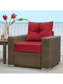 Outdoor Decor™ Seat Cushion, 24" X 24" -Outdoor Zone 8612760 01v rd outdoor decor seat cushion 20x20 red