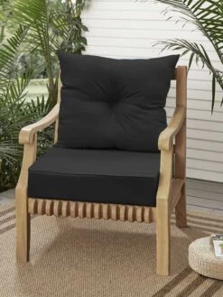 Outdoor Zone -Outdoor Zone 8612760 02v bk outdoor decor seat cushion 20x20 black