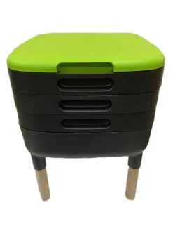 Maze Worm Farm Composter Trays With Wood Legs -Outdoor Zone 8612805 01v