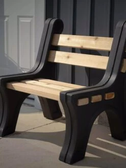 Custom Length Lightweight Indoor Or Outdoor Bench Ends 11 Custom Length Lightweight Indoor Or Outdoor Bench Ends -Outdoor Zone 8612857BK 09V tif