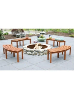 Achla Designs Curved Backless Bench -Outdoor Zone 8612910 04v