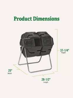 Dual-Batch Compost Tumbler -Outdoor Zone Dual Compost Bin 2