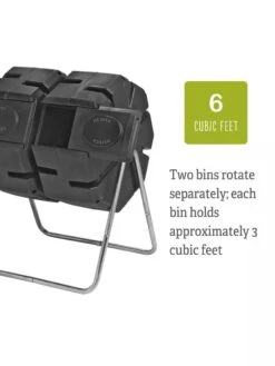 Dual-Batch Compost Tumbler -Outdoor Zone Dual Compost Bin 5